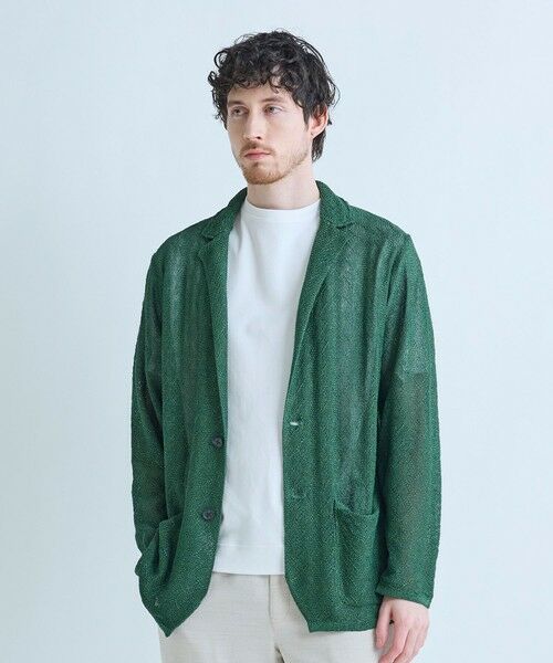 MEN'S BIGI / メンズビギ カーディガン・ボレロ | 変形アーガイルシアーニットジャケット | 詳細9