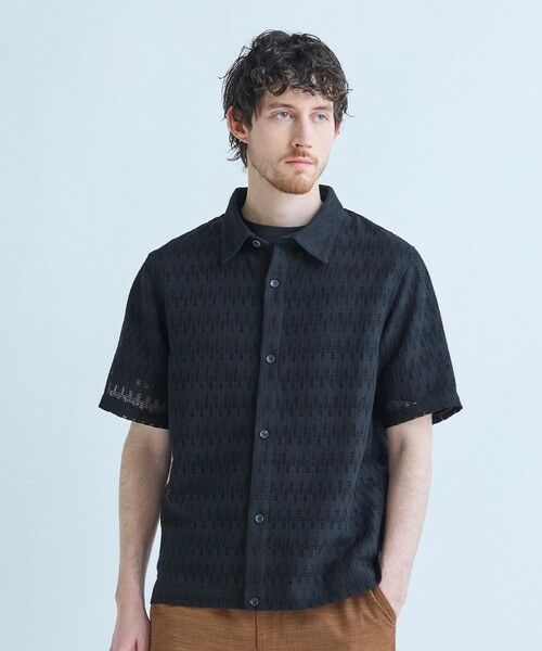 MEN'S BIGI / メンズビギ シャツ・ブラウス | シアージオメトリック半袖シャツ | 詳細1