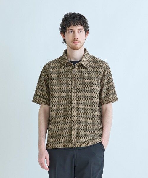 MEN'S BIGI / メンズビギ シャツ・ブラウス | シアージオメトリック半袖シャツ | 詳細4