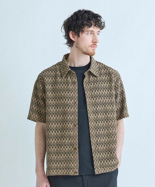MEN'S BIGI / メンズビギ シャツ・ブラウス | シアージオメトリック半袖シャツ | 詳細8