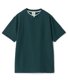 MEN'S BIGI / メンズビギ Tシャツ | フェイクレイヤードキーネック半袖Tシャツ