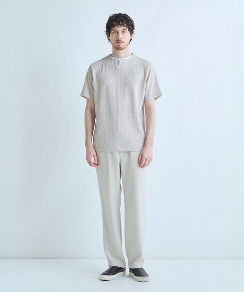 MEN'S BIGI / メンズビギ Tシャツ | フェイクレイヤードキーネック半袖Tシャツ | 詳細4