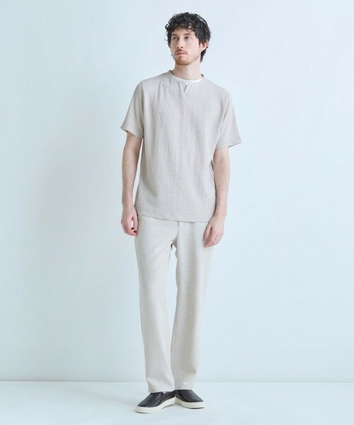 MEN'S BIGI / メンズビギ Tシャツ | フェイクレイヤードキーネック半袖Tシャツ | 詳細5