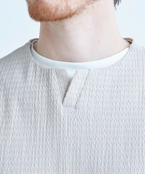 MEN'S BIGI / メンズビギ Tシャツ | フェイクレイヤードキーネック半袖Tシャツ | 詳細6
