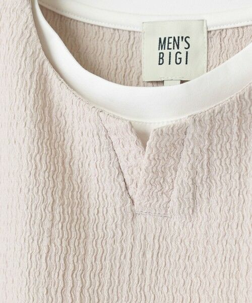 MEN'S BIGI / メンズビギ Tシャツ | フェイクレイヤードキーネック半袖Tシャツ | 詳細8