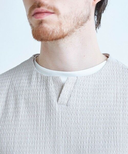 MEN'S BIGI / メンズビギ Tシャツ | フェイクレイヤードキーネック半袖Tシャツ | 詳細4