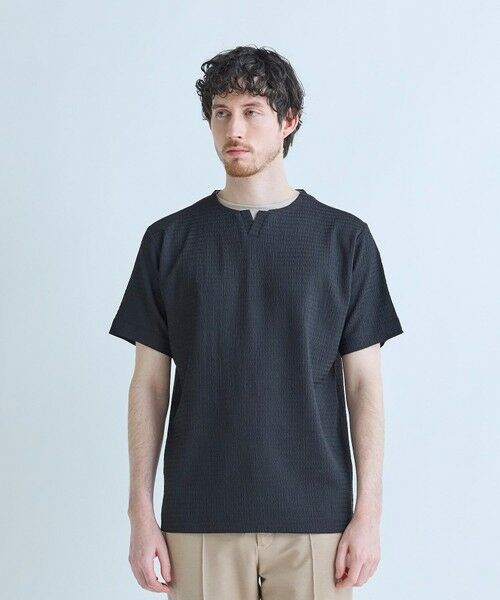 MEN'S BIGI / メンズビギ Tシャツ | フェイクレイヤードキーネック半袖Tシャツ | 詳細12