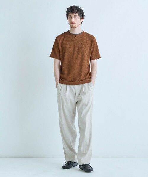 MEN'S BIGI / メンズビギ Tシャツ | フェイクレイヤードキーネック半袖Tシャツ | 詳細20