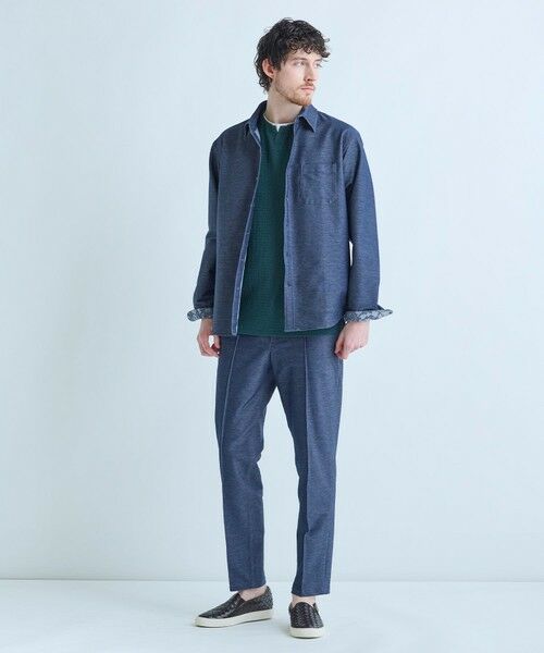 MEN'S BIGI / メンズビギ Tシャツ | フェイクレイヤードキーネック半袖Tシャツ | 詳細23