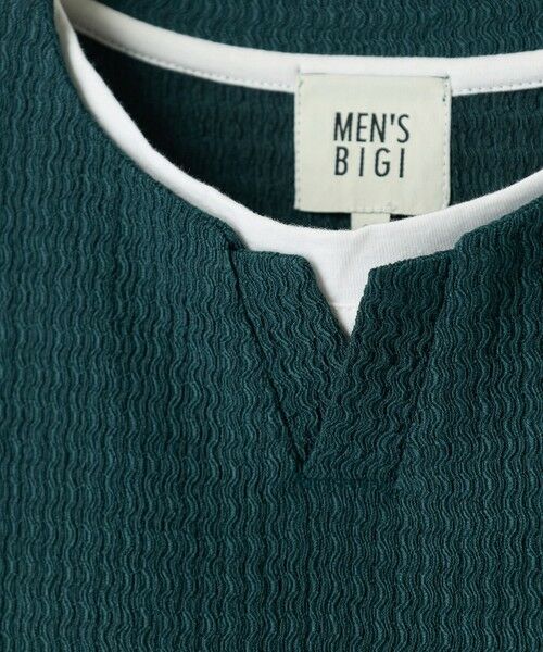 MEN'S BIGI / メンズビギ Tシャツ | フェイクレイヤードキーネック半袖Tシャツ | 詳細24