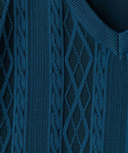 MEN'S BIGI / メンズビギ Tシャツ | アラン調 ニットコンビTシャツ | 詳細14