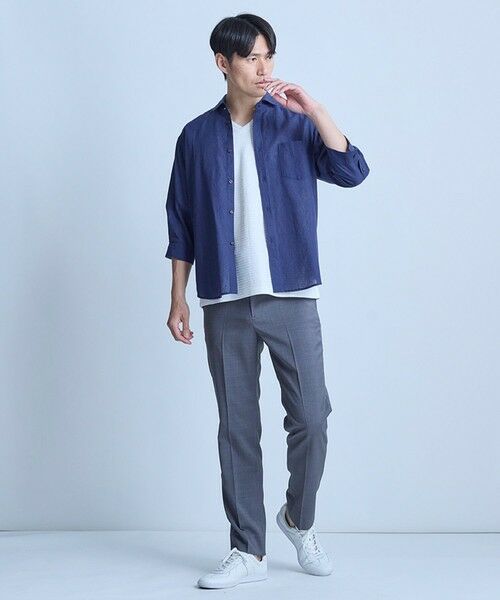 MEN'S BIGI / メンズビギ スラックス・ドレスパンツ | ポリエステルトロピカルスリムイージー<ハンドウォッシャブル> | 詳細4