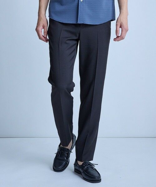 MEN'S BIGI / メンズビギ スラックス・ドレスパンツ | ポリエステルトロピカルスリムイージー<ハンドウォッシャブル>(ブラック)