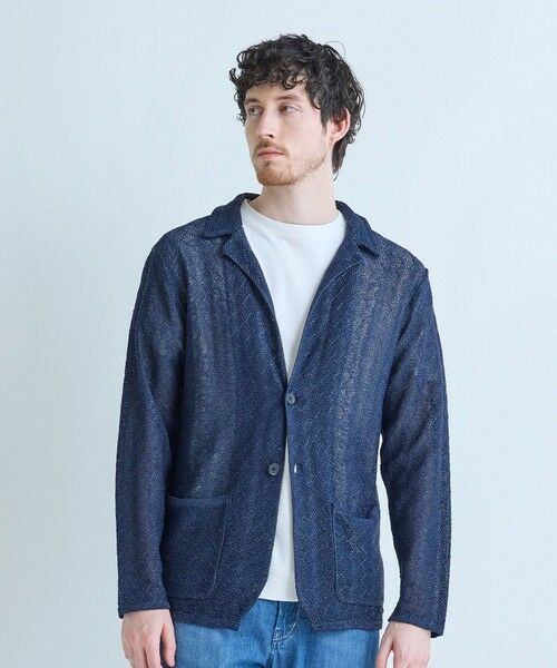 MEN'S BIGI / メンズビギ カーディガン・ボレロ | 変形アーガイルシアーニットジャケット | 詳細6