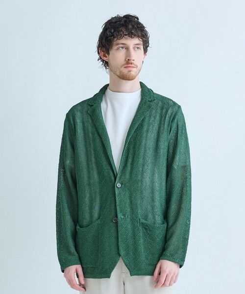MEN'S BIGI / メンズビギ カーディガン・ボレロ | 変形アーガイルシアーニットジャケット | 詳細12