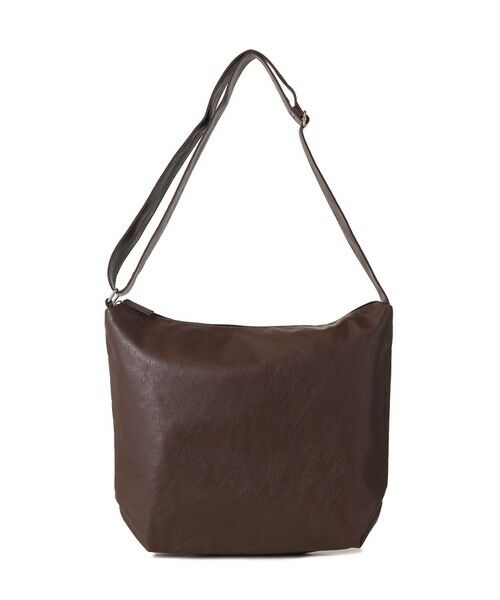 MEN'S BIGI / メンズビギ ショルダーバッグ | スマートビーガンレザーショルダー（ダークブラウン）
