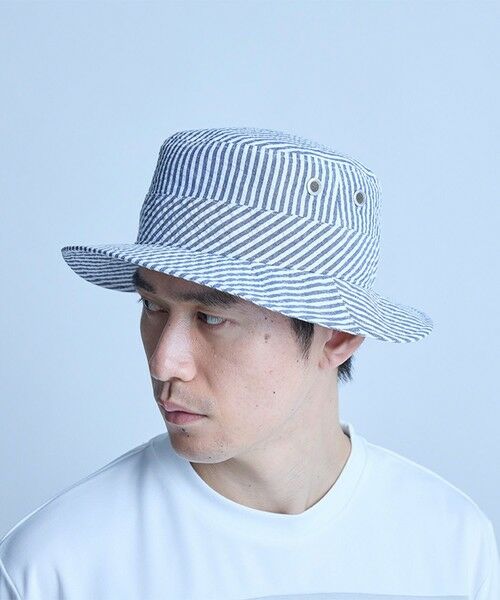 MEN'S BIGI / メンズビギ ハット | シアサッカーバケットハット | 詳細1