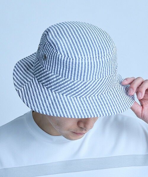 MEN'S BIGI / メンズビギ ハット | シアサッカーバケットハット | 詳細3