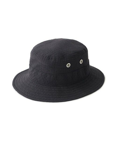 MEN'S BIGI / メンズビギ ハット | シアサッカーバケットハット（ブラック）