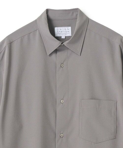 MEN'S BIGI / メンズビギ シャツ・ブラウス | ドットメッシュレギュラーカラーシャツ〈ストレッチ・マシンウォッシャブル・軽量・接触冷感・通気性〉 | 詳細2