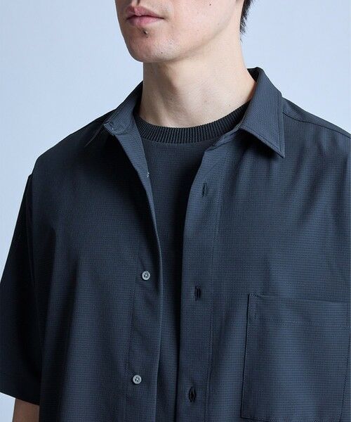 MEN'S BIGI / メンズビギ シャツ・ブラウス | ドットメッシュレギュラーカラーシャツ〈ストレッチ・マシンウォッシャブル・軽量・接触冷感・通気性〉 | 詳細17