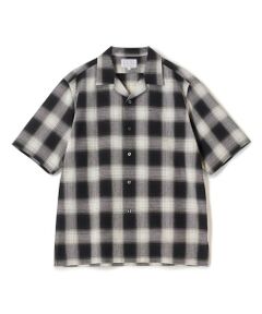 MEN'S BIGI / メンズビギ シャツ・ブラウス | オンブレーチェックオープンカラー半袖シャツ＜ハンドウォッシャブル＞