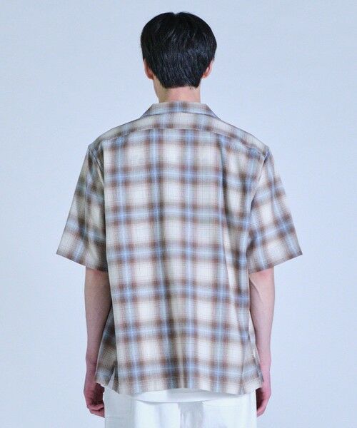 MEN'S BIGI / メンズビギ シャツ・ブラウス | オンブレーチェックオープンカラー半袖シャツ＜ハンドウォッシャブル＞ | 詳細5