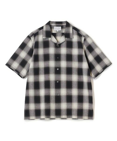MEN'S BIGI / メンズビギ シャツ・ブラウス | オンブレーチェックオープンカラー半袖シャツ＜ハンドウォッシャブル＞（ブラック系）
