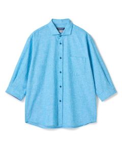 MEN'S BIGI / メンズビギ シャツ・ブラウス | 【COOLMAX】フレンチリネン7分袖シャツ＜マシンウォッシャブル・通気性＞