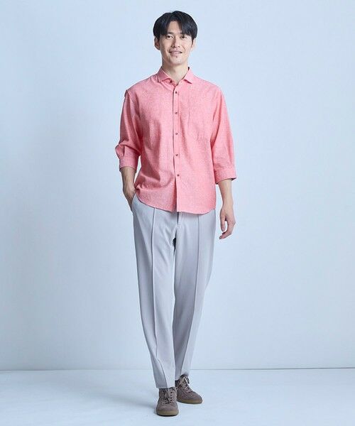 MEN'S BIGI / メンズビギ シャツ・ブラウス | 【COOLMAX】フレンチリネン7分袖シャツ＜マシンウォッシャブル・通気性＞ | 詳細15