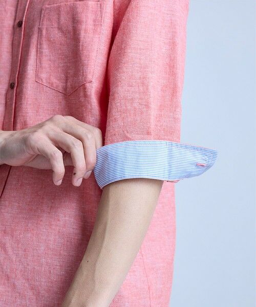 MEN'S BIGI / メンズビギ シャツ・ブラウス | 【COOLMAX】フレンチリネン7分袖シャツ＜マシンウォッシャブル・通気性＞ | 詳細16