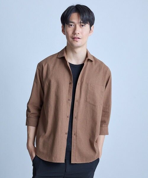 MEN'S BIGI / メンズビギ シャツ・ブラウス | 【COOLMAX】フレンチリネン7分袖シャツ＜マシンウォッシャブル・通気性＞ | 詳細18