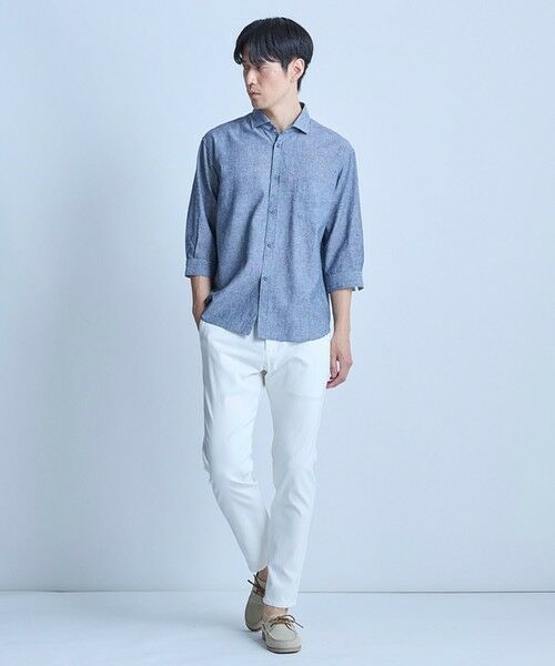 MEN'S BIGI / メンズビギ シャツ・ブラウス | 【COOLMAX】フレンチリネン7分袖シャツ＜マシンウォッシャブル・通気性＞ | 詳細23