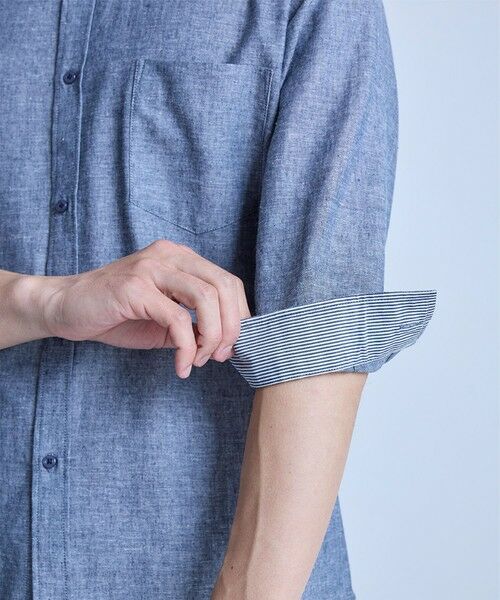 MEN'S BIGI / メンズビギ シャツ・ブラウス | 【COOLMAX】フレンチリネン7分袖シャツ＜マシンウォッシャブル・通気性＞ | 詳細24