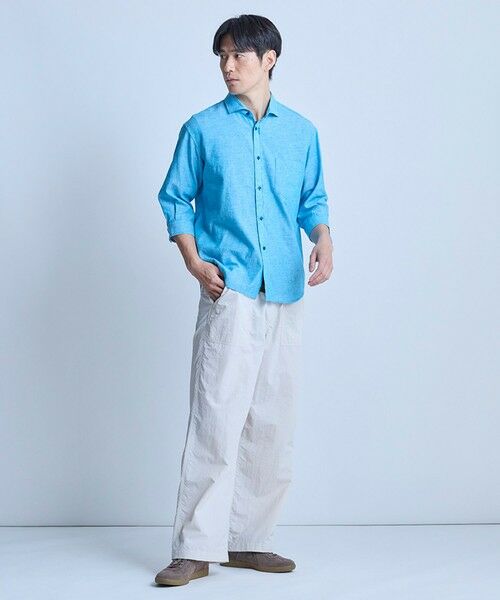 MEN'S BIGI / メンズビギ シャツ・ブラウス | 【COOLMAX】フレンチリネン7分袖シャツ＜マシンウォッシャブル・通気性＞ | 詳細27