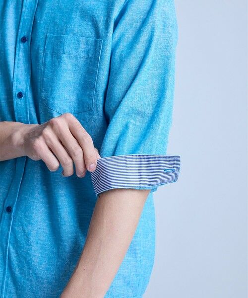 MEN'S BIGI / メンズビギ シャツ・ブラウス | 【COOLMAX】フレンチリネン7分袖シャツ＜マシンウォッシャブル・通気性＞ | 詳細28