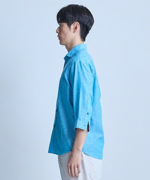 MEN'S BIGI / メンズビギ シャツ・ブラウス | 【COOLMAX】フレンチリネン7分袖シャツ＜マシンウォッシャブル・通気性＞ | 詳細30