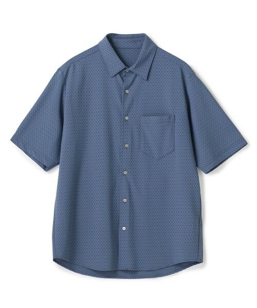 MEN'S BIGI / メンズビギ シャツ・ブラウス | ストレッチナイロンリンクスJQD半袖シャツ（ブルー）
