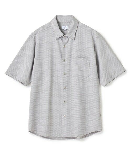 MEN'S BIGI / メンズビギ シャツ・ブラウス | ストレッチナイロンリンクスJQD半袖シャツ（ライトグレー）