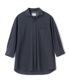 MEN'S BIGI / メンズビギ シャツ・ブラウス | ハニカムジャージー七分袖シャツ<ストレッチ・ハンドウォッシャブル>