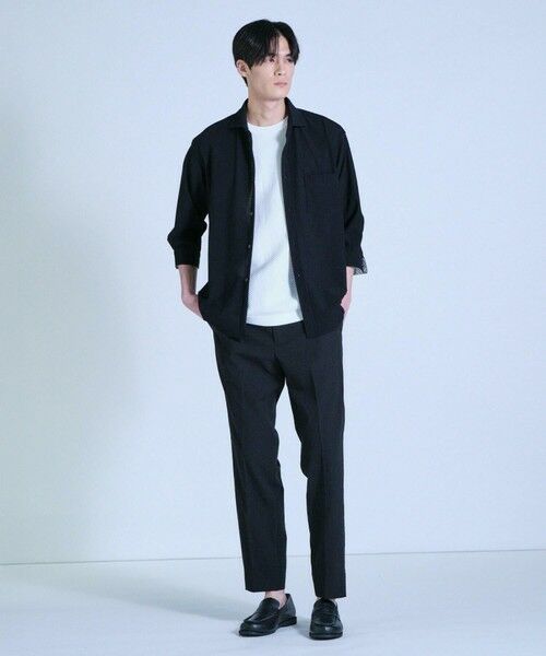 MEN'S BIGI / メンズビギ シャツ・ブラウス | ハニカムジャージー七分袖シャツ<ストレッチ・ハンドウォッシャブル> | 詳細11