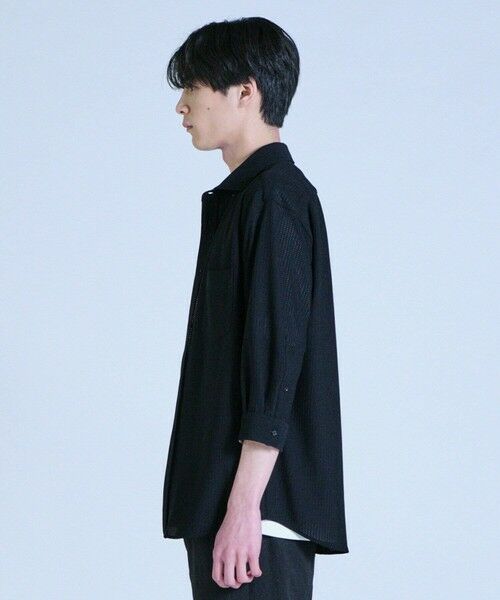 MEN'S BIGI / メンズビギ シャツ・ブラウス | ハニカムジャージー七分袖シャツ<ストレッチ・ハンドウォッシャブル> | 詳細12