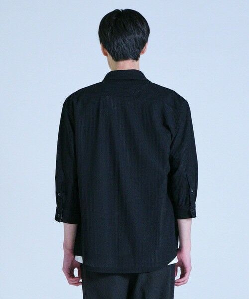 MEN'S BIGI / メンズビギ シャツ・ブラウス | ハニカムジャージー七分袖シャツ<ストレッチ・ハンドウォッシャブル> | 詳細13