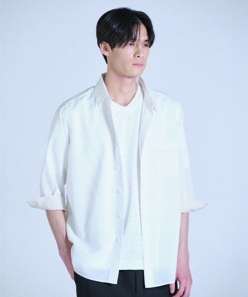 MEN'S BIGI / メンズビギ シャツ・ブラウス | リネンライククロップドスリーブシャツ＜ハンドウォッシャブル＞ | 詳細2