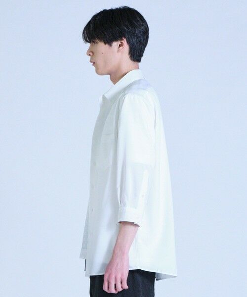 MEN'S BIGI / メンズビギ シャツ・ブラウス | リネンライククロップドスリーブシャツ＜ハンドウォッシャブル＞ | 詳細3