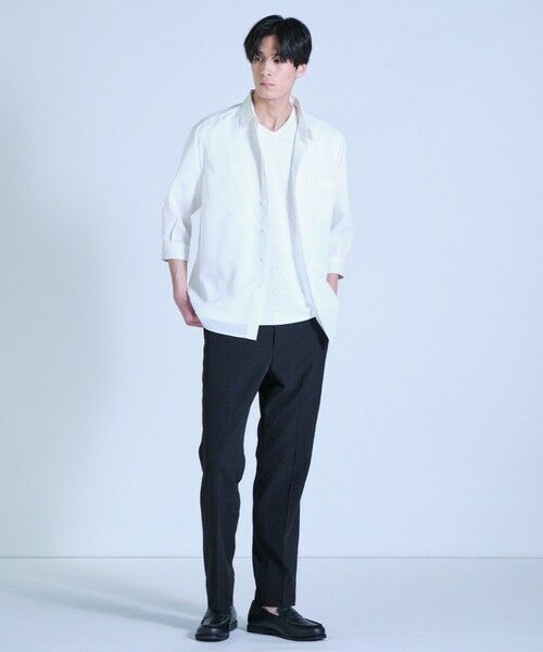 MEN'S BIGI / メンズビギ シャツ・ブラウス | リネンライククロップドスリーブシャツ＜ハンドウォッシャブル＞ | 詳細5