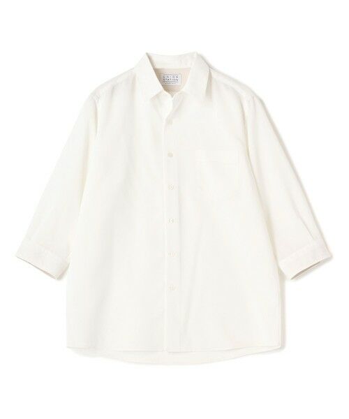 MEN'S BIGI / メンズビギ シャツ・ブラウス | リネンライククロップドスリーブシャツ＜ハンドウォッシャブル＞（ホワイト）
