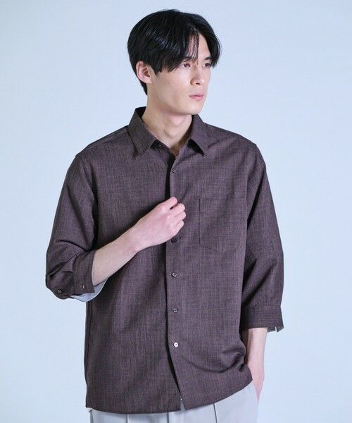 MEN'S BIGI / メンズビギ シャツ・ブラウス | リネンライククロップドスリーブシャツ＜ハンドウォッシャブル＞ | 詳細8