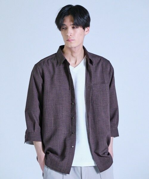 MEN'S BIGI / メンズビギ シャツ・ブラウス | リネンライククロップドスリーブシャツ＜ハンドウォッシャブル＞ | 詳細9