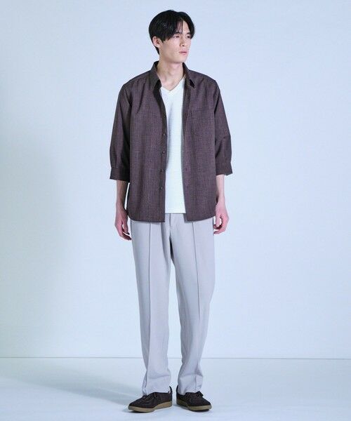 MEN'S BIGI / メンズビギ シャツ・ブラウス | リネンライククロップドスリーブシャツ＜ハンドウォッシャブル＞ | 詳細10